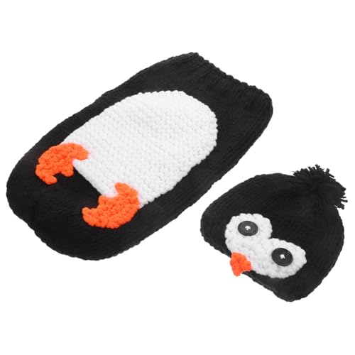Sewroro 1 PC Pinguin Outfits Neugeborenen Outfit Neugeborenen Fotografie Requisiten Fotografie Requisiten Kostüm Foto Requisiten Schwarz von Sewroro