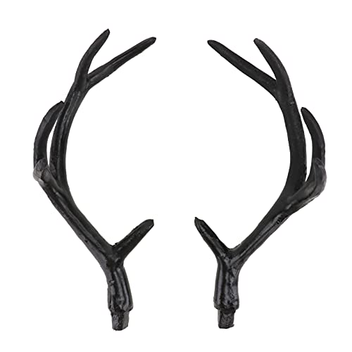 Sewroro 1 Paar Kunststoff Hirsch Geweih Künstliches Hirsch Geweih Schwarz Gefälschtes Rentier Geweih Stirnband Kostüm DIY Halloween Urlaub Zubehör von Sewroro