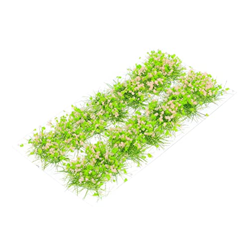 Sewroro 1 Packung Grasschuppen Mini-Spielzeuggras hohe künstliche Pflanzen Grasbüschel Modellbäume Anlage mini Scale pflanzdecke Siamese Blumenvegetationsgruppen Kunststoffharz Green von Sewroro