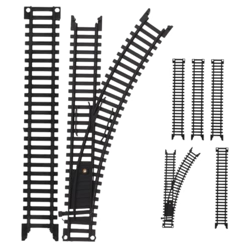 Sewroro Kinderfreundliche Eisenbahnschienen - Gerade Schienen Vielfältiges Schienenzubehör Einfach Zu Bedienen Fördert Motorik & Vorstellungskraft von Sewroro