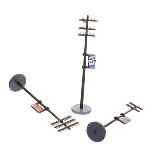 Sewroro 1 Set Telegrafenmast Modell Landschafts Diorama Kit Versorgung Sandtisch Telegrafenmasten Licht Modellhof Ornamente Mikro Landschaft Telegrafenmasten Kunststoff von Sewroro
