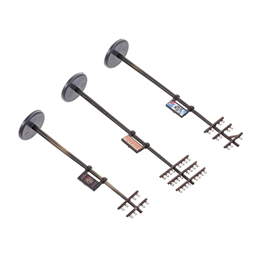 Sewroro 1 Set Telegrafenmast Modell Mini Park Dekore DIY Landschaftsdekor Sandtisch Telegrafenmasten Mikrolandschaftsdekoration Sandtisch Szenenzubehör Lichtmodell DIY Zubehör von Sewroro