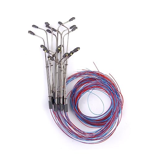 Sewroro 1150 Maßstab Modell Straßenlaternen Laternenpfähle Weiß 10er Pack Dual Modell Dekorationen Mit Glühbirnen Sewroro 1150 Maßstab Modell Straßenlaternen Laternenpfähle Weiß 10er Pack Dual Modell Dekorationen Mit Glühbirnen von Sewroro