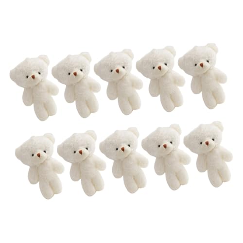 Sewroro 10 Stück Teiliges Mini Plüschbären Weiche Kleine Kuscheltier Deko Multifunktionale Stoffbären für DIY Schlüsselanhänger Rucksackanhänger Süße Handliche Plüschtiere Langlebig und von Sewroro