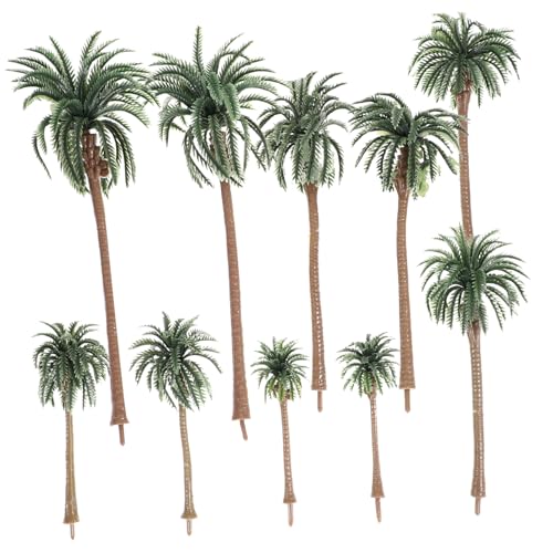 Sewroro 10 Stück Teiliges Palmbaum Modellset Kunststoff Grüne Mini Kokospalmen Realistisches DIY Landschaftsbaum für Diorama Modellbau Gartendeko und Kreative Mini Landschaften Sewroro 10 Stück Teiliges Palmbaum Modellset Kunststoff Grüne Mini Kokospalmen Realistisches DIY Landschaftsbaum für Diorama Modellbau Gartendeko und Kreative Mini Landschaften von Sewroro