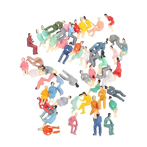 Sewroro 100 Stück Mini Menschen Teiliges Kunststoff für Vielfältige Posen Langlebig für Modelleisenbahnen und Miniaturszenen von Sewroro