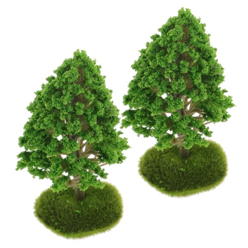Sewroro 2 Stück Baummodell Gefälschter Baum Künstliche Sukkulenten Modell Sand Miniaturen Große Künstliche Pflanzen Minis Baumfiguren Topper Bases Mini Weihnachtsbaum Mini Topiary von Sewroro