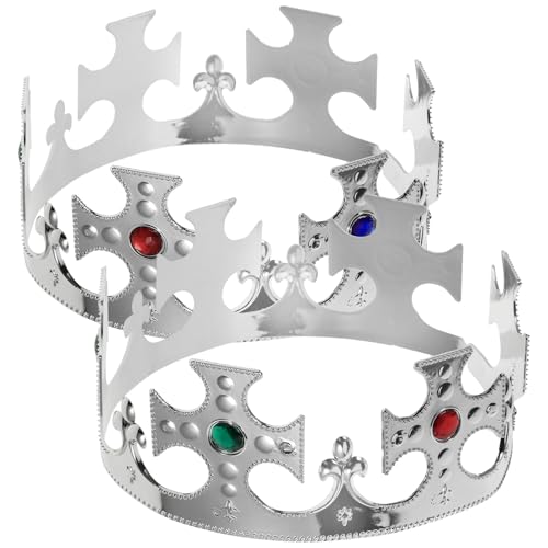 Sewroro 2 Stück Halloween-Partykronen König-Königin-Krone Aus Kunststoff Antike Königliche Mittelalterliche Kreuzkrone Theaterrequisite Für Halloween- Und Geburtstagsparty-Gastgeschenke Sewroro 2 Stück Halloween-Partykronen König-Königin-Krone Aus Kunststoff Antike Königliche Mittelalterliche Kreuzkrone Theaterrequisite Für Halloween- Und Geburtstagsparty-Gastgeschenke von Sewroro