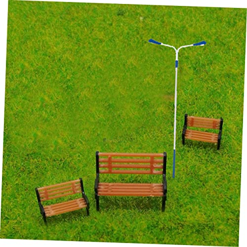 Sewroro 2 Stück Maßstab Weißes Licht Modell Lampen für Garten Landschaftsdekor Mikro Landschaftsbau Stabiler Stand Praktische Miniaturdeko von Sewroro