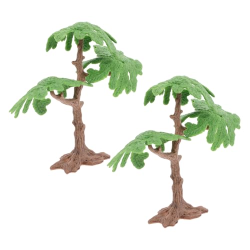 Sewroro 2 Stück Miniatur Ginkgo Bäume Modellbau für Landschaft Architektur Zubehör Realistisch Gestaltete Bäume für Modelleisenbahn Diorama und Dekorative Szenerien von Sewroro