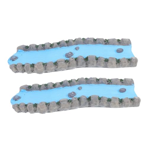 Sewroro 2 Stück Miniaturfluss Resin für Sandtischdekoration Gartenwasser Accessoire für Feengarten und Puppenhaus Robust und Farbenfroh Sewroro 2 Stück Miniaturfluss Resin für Sandtischdekoration Gartenwasser Accessoire für Feengarten und Puppenhaus Robust und Farbenfroh von Sewroro
