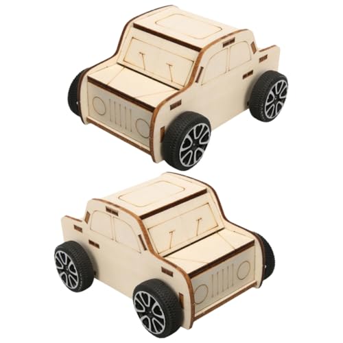 Sewroro 2 Stück Teiliges DIY Holzauto Holzfahrzeug Bastelset Pädagogisches Wissenschaftsspielzeug zum Selbstbauen für Handmotorik und Lernen Sewroro 2 Stück Teiliges DIY Holzauto Holzfahrzeug Bastelset Pädagogisches Wissenschaftsspielzeug zum Selbstbauen für Handmotorik und Lernen von Sewroro