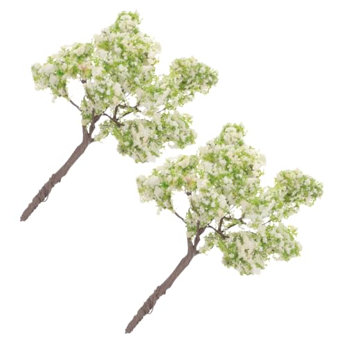 Sewroro 2 Stück Vivid Miniatur Baumfigur aus Schwamm und Langlebige Miniaturbäume für Gartendekoration Puppenhaus Desktop und Balkon Kompakt und Detailreich für Dioramen und Feengärten von Sewroro