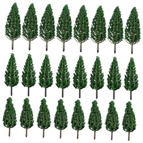 Sewroro 24 Pcs Kleiner Baum Miniatur-modellbäume Mini-modellbäume Mini-baummodelle Kleine Künstliche Bäume Maßstabmodellbaum Miniaturen Baumschmuck Im Freien Modellbäume u Plastik von Sewroro