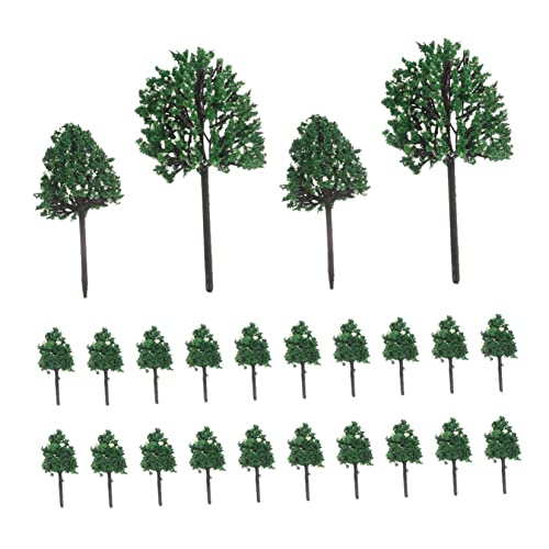 Sewroro 24 Stück Teiliges Baum Modell Set Realistische Landschaftsbäume Leicht und Platzsparend für DIY Architektur Sandtisch Natürliche Dekoration für Garten Balkon und Diorama von Sewroro
