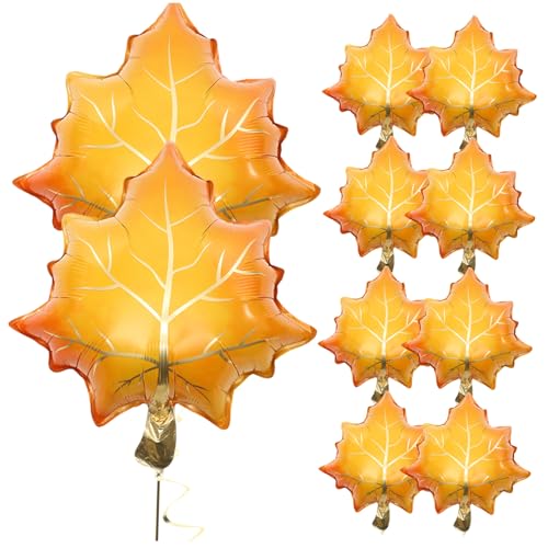 Sewroro 25 Stück Teiliges Aluminiumfolie Herbstballons in Ahornblatt-form für Thanksgiving Dekorationen Lebendige Farben Vielseitig Einsetzbar für Innen Außenbereich Festliche von Sewroro