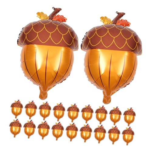 Sewroro 25 Stück Teiliges Aluminiumfolie Luftballons Kiefernzapfen-design Leichte Aufblasbare Herbstdeko für Thanksgiving Party Wetterbeständige Party Supplies für Innen Außenbereich von Sewroro