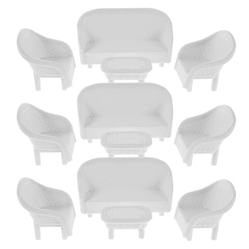 Sewroro 3 Sätze Miniaturmöbel für Puppenhäuser Kunststoff Tisch Sofa Stühle für DIY Feengarten Sandtischdekorationen Teilig für Rollenspiele und Kreative Szenen Sewroro 3 Sätze Miniaturmöbel für Puppenhäuser Kunststoff Tisch Sofa Stühle für DIY Feengarten Sandtischdekorationen Teilig für Rollenspiele und Kreative Szenen von Sewroro