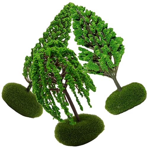 Sewroro 3 Stück Miniaturbaum Modell Grüne Landschaftsdeko für Sandtisch und Garten Künstliche Bäume für Kreative DIY Projekte und Mikrolandschaften von Sewroro