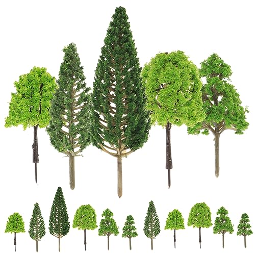Sewroro 30 Stück Miniatur Bäume Set für Modellbau Realistische Landschaftsdekoration für Sandtische und Mikrolandschaften Leichte und Tragbare Baum von Sewroro