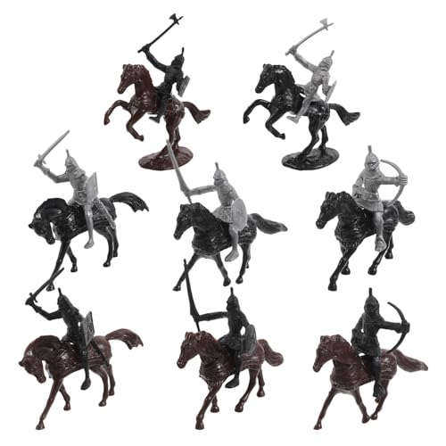 Sewroro 32 Stück Mittelalterliche Soldaten und Pferdefiguren für Sammler für Dekoration und Interaktives Authentische Historische Darstellung von Sewroro