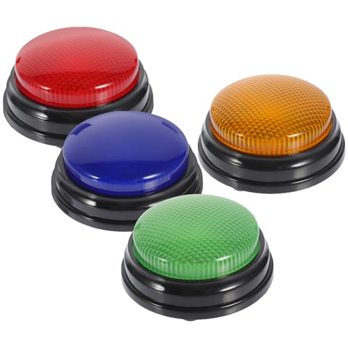 Sewroro 4 Stück Antwort-Buzzer Für Quizspiele Party-Gameshow-Buzzer-Tasten Mit Licht Und Ton Für Veranstaltungen Im Klassenzimmer Wettbewerbe von Sewroro