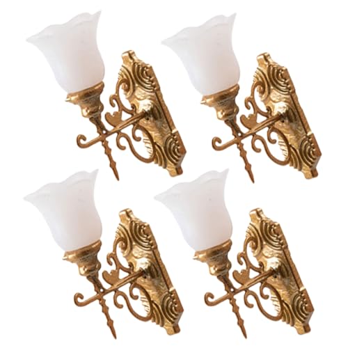 Sewroro 4 Stück Miniatur Wandlampe Weißlicht Miniatur Sandtisch Modellbau Beleuchtung Mini DIY Wandlicht Dekosand Puppenhaus Zubehör für Mini Häuser und Landschaften Sewroro 4 Stück Miniatur Wandlampe Weißlicht Miniatur Sandtisch Modellbau Beleuchtung Mini DIY Wandlicht Dekosand Puppenhaus Zubehör für Mini Häuser und Landschaften von Sewroro