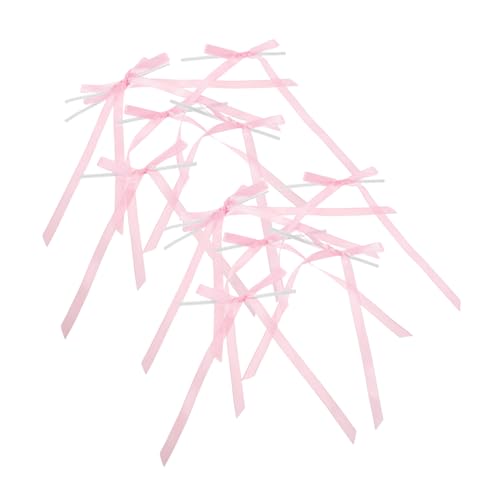 Sewroro 40 Stück Rosa Schleifen Toppers für Partys Hochzeiten und Verlobungen Dessert für Frauen von Sewroro
