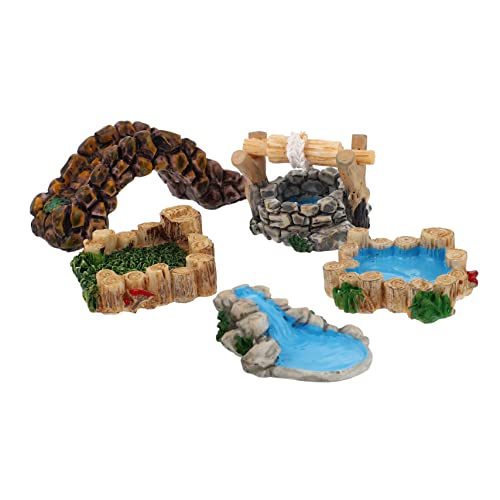Sewroro 5 Stück Antike Harzornamente Miniatur Set Gartenbrücke Terrarium Dekoration Mini Leuchtturm Figur Landschaftsdekor Feenbrücke Teichdekor Brunnenbrücke Miniatur Landschaft Sewroro 5 Stück Antike Harzornamente Miniatur Set Gartenbrücke Terrarium Dekoration Mini Leuchtturm Figur Landschaftsdekor Feenbrücke Teichdekor Brunnenbrücke Miniatur Landschaft von Sewroro
