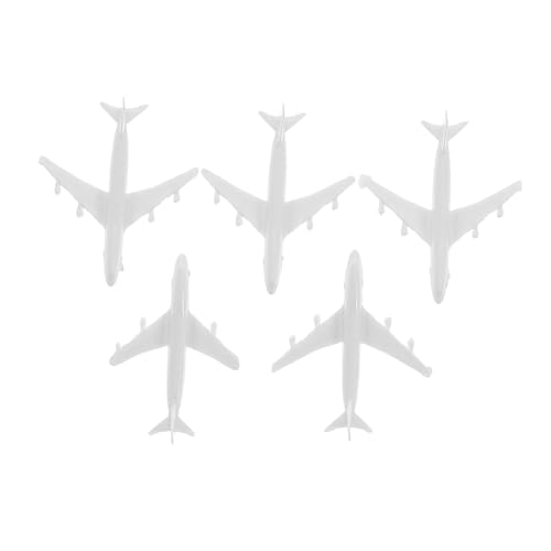 Sewroro 5 Stück Teiliges Miniatur flugzeugmodell aus Robustem Kunststoff Realistische Flughafen Facility Miniaturen Detailreiche Sandtisch Dekoration Kleine Flugzeugspielzeuge für von Sewroro