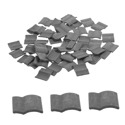 Sewroro 50 Stück Mini Dachziegel Modell für Sandtisch Landschaftsbau Realistische Mikro Dachziegel für DIY Puppenhaus Mini Garten Dekoration Basteln Handwerk Zubehör von Sewroro