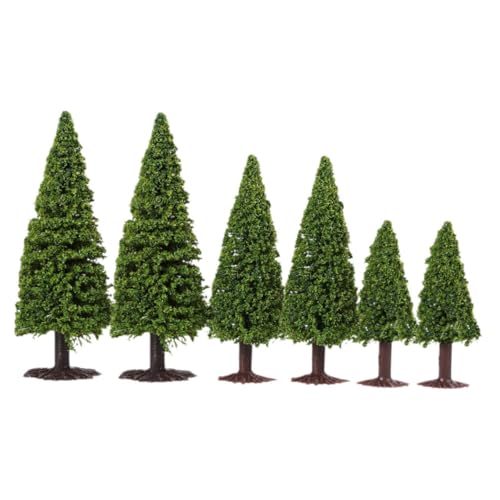 Sewroro 6 Stück Teiliges Miniaturmodell Straßenbäume Realistische Landschaftsbäume für Sandtisch Diorama Detailreiche Architekturbaum Dekoration Vielseitig für Modellbau und von Sewroro