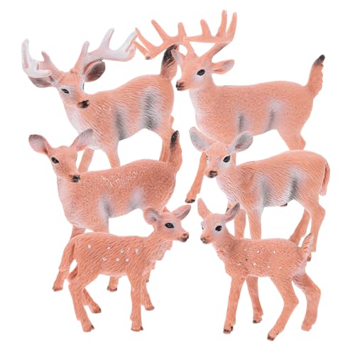 Sewroro 6 Weißwedelhirschfiguren, Miniatur-hirschstatue, Modell, Tischornamente für Weihnachtsdekoration, Partygeschenke Sewroro 6 Weißwedelhirschfiguren, Miniatur-hirschstatue, Modell, Tischornamente für Weihnachtsdekoration, Partygeschenke von Sewroro