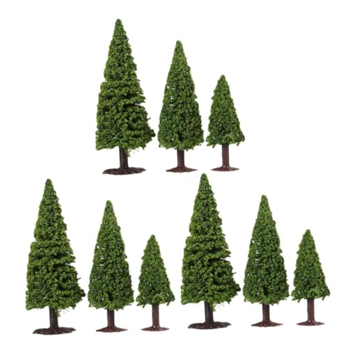 Sewroro 9 Stück Teiliges Miniatur Landschaftsbäume in Militärgrün Langlebige Modellbäume mit Realistischen Details für DIY Micro Landschaften Sandtisch Dekoration Kompakte für von Sewroro