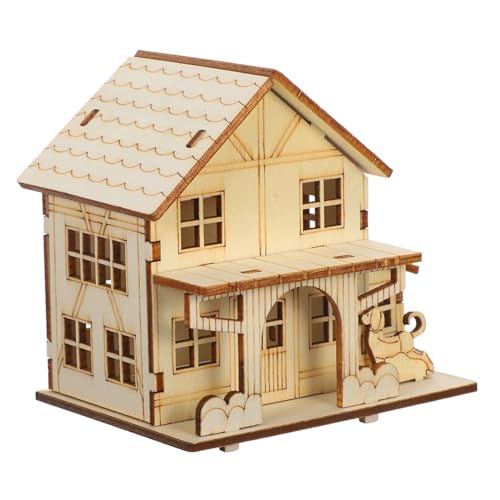Sewroro DIY Holzmodell Gartenhaus Bausatz mit LED Beleuchtung Stabiles Holz Puzzle Originelles Bastelset für Erwachsene und Dekoratives Miniatur Holzhaus für Zuhause und Lernspaß von Sewroro