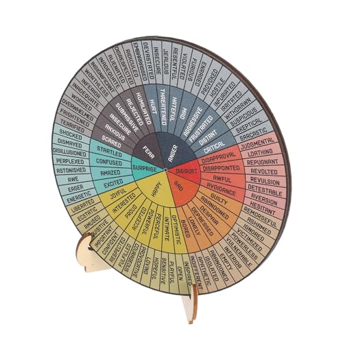 Sewroro Doppelseitiges Emotionsrad aus Holz mit Stabilem Standfuß Psychische Gesundheitsdekoration für Schreibtisch Vielseitiges Stimmungsdiagramm für Büro und Zuhause Stilvolles Sewroro Doppelseitiges Emotionsrad aus Holz mit Stabilem Standfuß Psychische Gesundheitsdekoration für Schreibtisch Vielseitiges Stimmungsdiagramm für Büro und Zuhause Stilvolles von Sewroro
