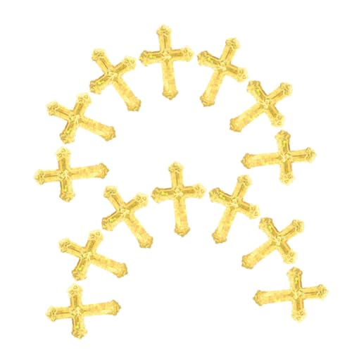 Sewroro Goldene Kreuz Tisch-konfetti Buntes Plastik Cross Confetti für Taufe Kommunion Geburtstagsfeier Hochzeit Leicht zu Reinigen Festliche Religiöse Dekoration von Sewroro