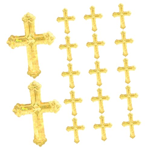 Sewroro Goldene Kreuz-konfetti Tischstreuung Metallic Folienstücke für Religiöse Feiern Taufe Kommunion Hochzeit Babyparty Vielseitige Dekoration Symbolisch und Elegant von Sewroro