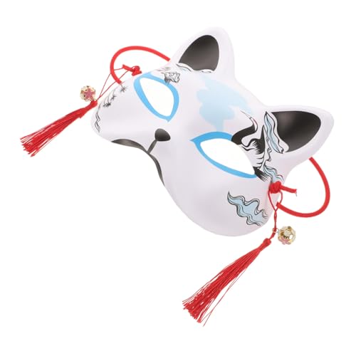 Sewroro Halloween Katzenmaske Cosplay Maske Japanische Fox Maske für Maskerade Party Handgefertigte Dekorative und Langlebige Kopfbedeckung für Unvergessliche Feiern von Sewroro