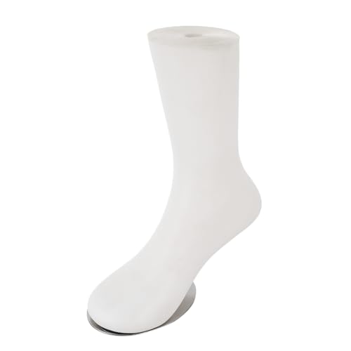 Sewroro Magnetischer Sockenhalter Kinderfußmodell aus Kunststoff Robuster Sockendisplay Ständer für Kleinkinder Weiß Magnetisch Formstabil Sockenzubehör für Kindersocken von Sewroro