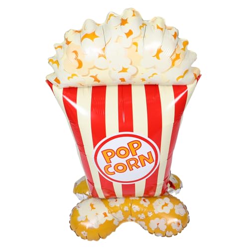 Sewroro Riesiger Popcorn Ballon Aluminiumfolie Stehender Dekoballon Kindergeburtstag Themenparty Realistisches Popcorn Schnell Aufblasbar Für Karneval Halloween Weihnachten von Sewroro