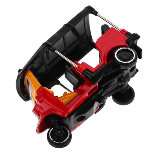 Sewroro Vintage Rotes Tricycle Modell aus Metall Dekoratives Dreirädriges Klassiker Ornament für Schreibtisch Wohnzimmer und Sammler Rustikale Retro autodekoration von Sewroro