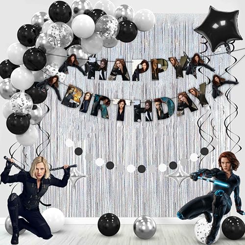 Blck Widw Happy Birthday Banner - Geburtstagsdekorationen Blck Widw Happy Birthday Banner - Geburtstagsdekorationen von Seyal