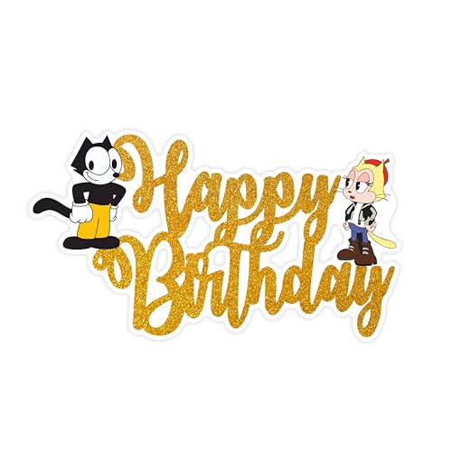 Felx die Katze Happy Birthday Cake Topper - Geburtstagsdekorationen von Seyal