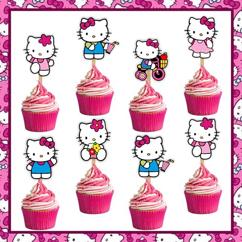 Hello Kity Cupcake Topper - Geburtstagsdekorationen Hello Kity Cupcake Topper - Geburtstagsdekorationen von Seyal