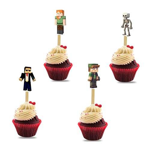 Mincraft Cupcake-Topper, verpixelt, Geburtstagsdekoration. von Seyal
