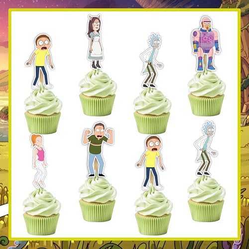 Rck and mrty Cupcake Topper - Geburtstagsdekorationen Rck and mrty Cupcake Topper - Geburtstagsdekorationen von Seyal
