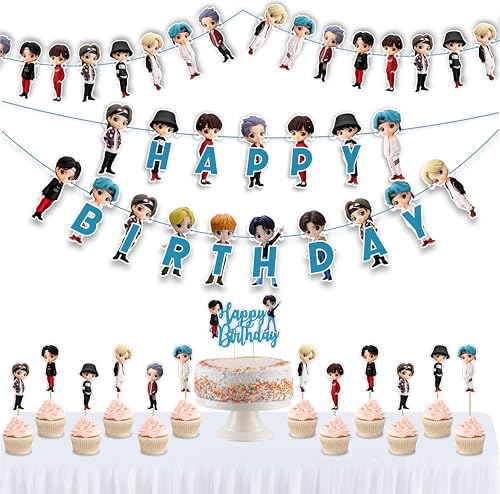 Seyal® Tny Tan (BTS) Theme Birthday Party Supplies von Seyal