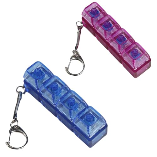 Mechanische Tastatur for Stress Abbauen, Tastatur-Zappel Spielzeug für Erwachsene for Stressabbau, 4-in-1-Zappel-Schlüsselanhänger Mit LED-Leuchten Zur Dekompression Von Angstzuständen Mechanische Tastatur for Stress Abbauen, Tastatur-Zappel Spielzeug für Erwachsene for Stressabbau, 4-in-1-Zappel-Schlüsselanhänger Mit LED-Leuchten Zur Dekompression Von Angstzuständen von Seymal