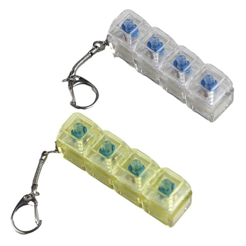 Mechanische Tastatur for Stress Abbauen, Tastatur-Zappel Spielzeug für Erwachsene for Stressabbau, 4-in-1-Zappel-Schlüsselanhänger Mit LED-Leuchten Zur Dekompression Von Angstzuständen Mechanische Tastatur for Stress Abbauen, Tastatur-Zappel Spielzeug für Erwachsene for Stressabbau, 4-in-1-Zappel-Schlüsselanhänger Mit LED-Leuchten Zur Dekompression Von Angstzuständen von Seymal